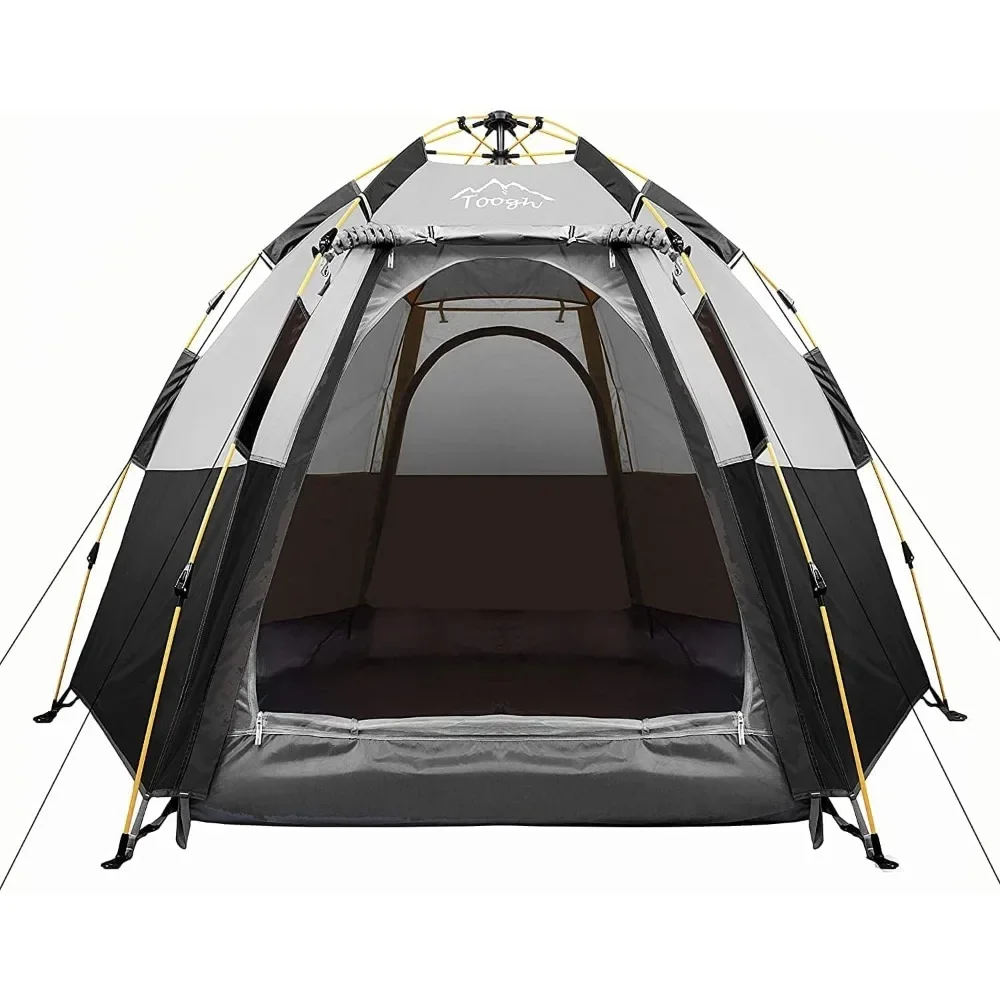 

2-3-4 Person Camping Tent 60 Seconds Easy Quick Set Up Tent Waterproof Pop Up Dome Family Hexagon Outdoor Sports Freight free
