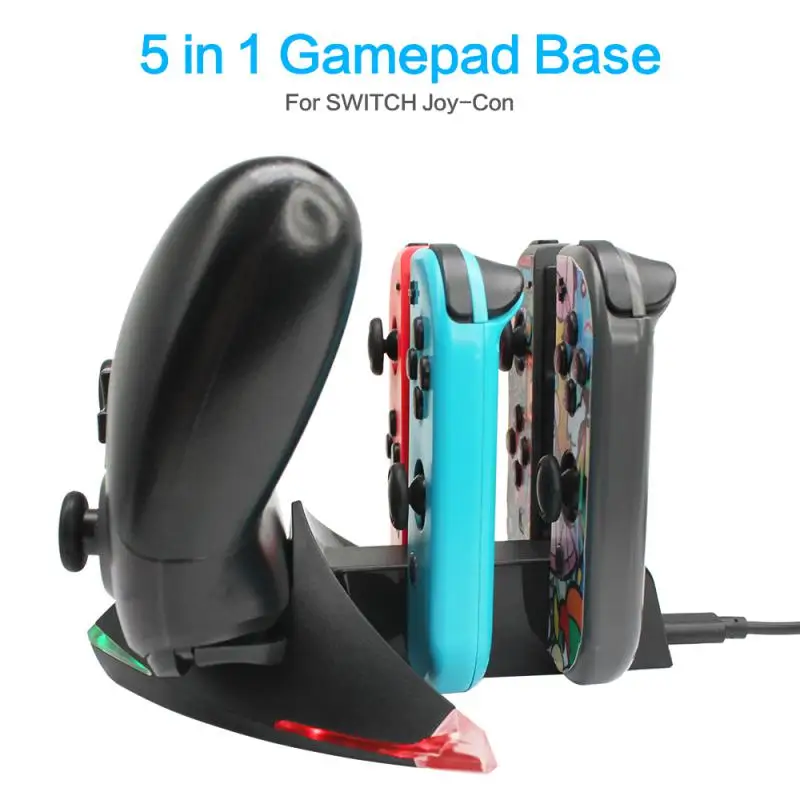 Caricabatterie Con Supporto A Led Per Accessori Di Gioco Con Indicatore Led Switch Usb-5V Per Caricare L'Interruttore/-Dock Di Ricarica