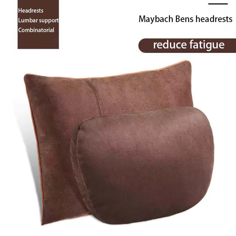 Car Neck Pillow Suede Headrest Car Waist Support Handmade Tool