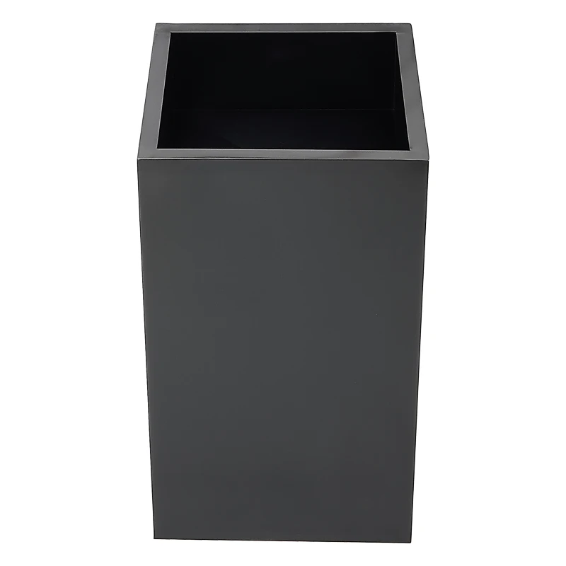 

Black 304 stainless steel washbasin integrated floor standing square column basin hotel vertical