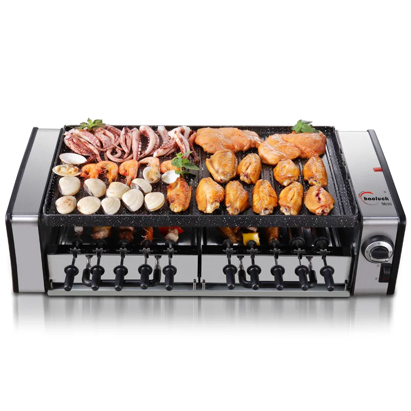 New Household Electric Grill Barbecue Machine Automatic Rotating 10 Skewers For Home Or Restaurant Use