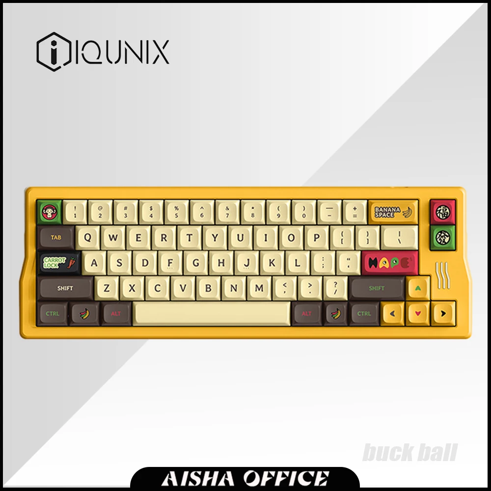 

IQUNIX Q66 Mechanical Keyboard Hot Swap Dynamic RGB Three Mode Wireless Gaming Keyboard Pc Gamer Accessories Mac Office Gifts