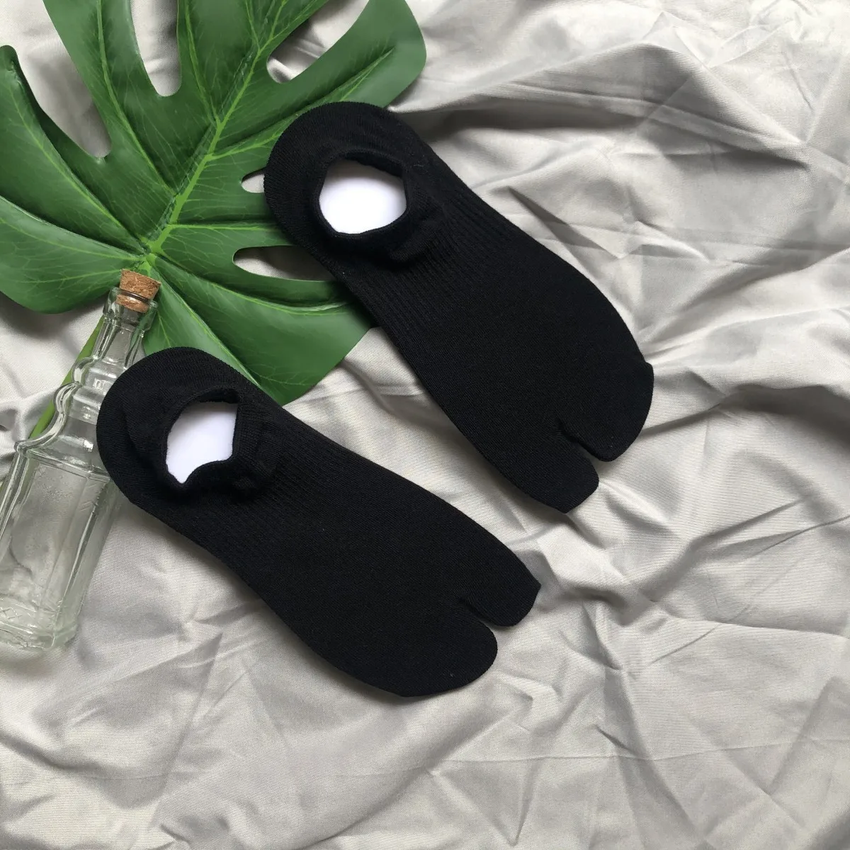 Sommer Paar Tabi Socken Split Toe Einfarbig Atmungsaktivem Zwei-Zehen Für Frauen Männer Nicht-slip Unsichtbare Low cut Boot Sox – Detail 5