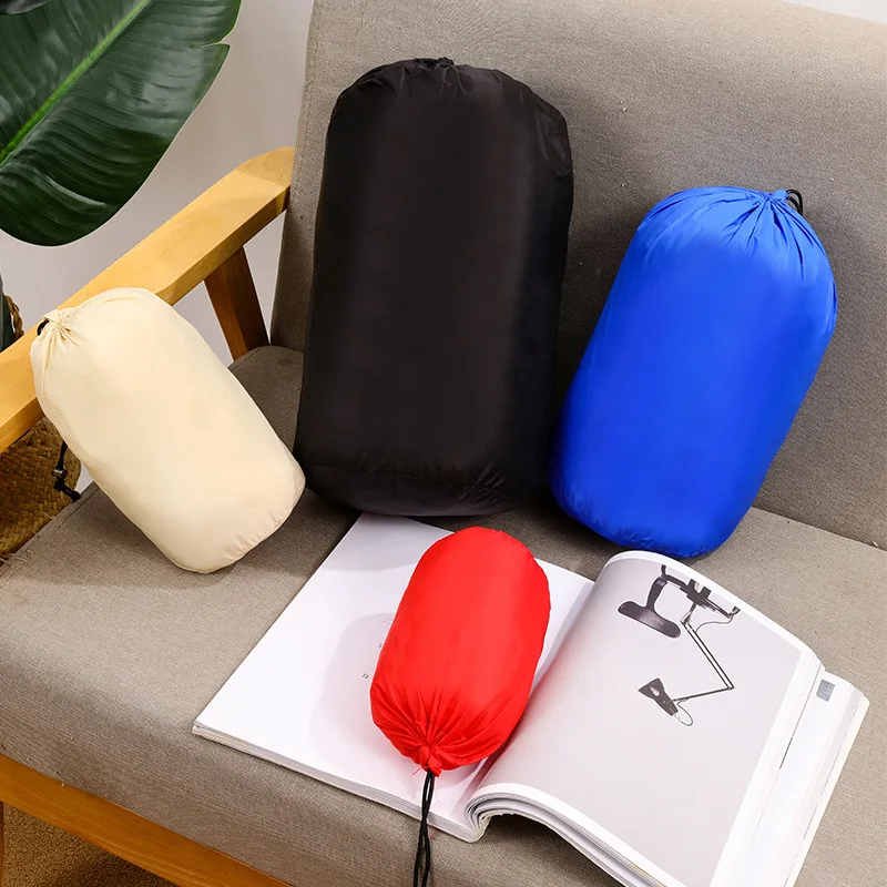 10pcs/lot 9*20, 12*26, 16*33, 20*42cm Waterproof Clothing Storage bag Nylon Drawstring Pouches Travel Portable Packaging Bags