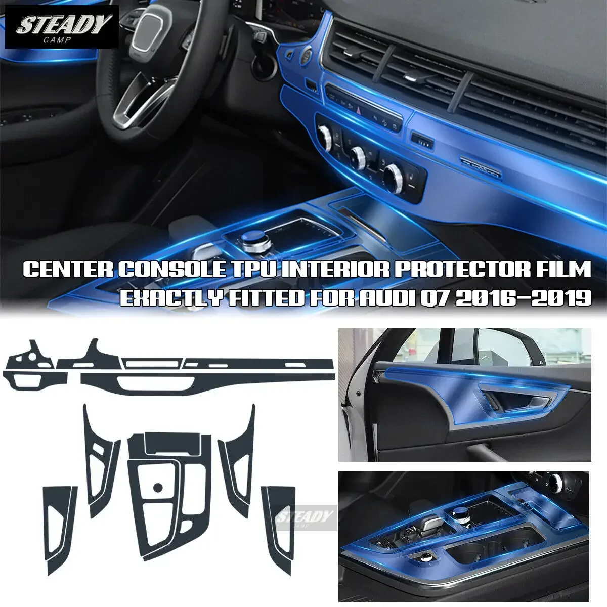

Car Interior Center Console Transparent TPU Protective Film Anti-scratc Repair Accessories Speedometer For Audi Q7 2012-2019