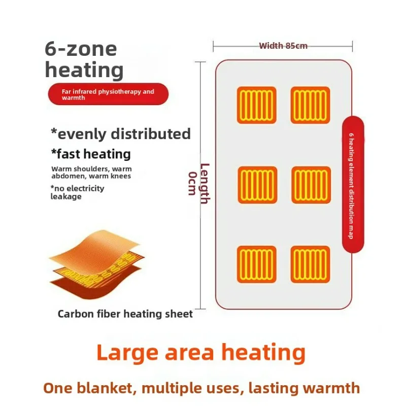 COMXZ 6-Zone Smart Heating Scarf Carbon Fiber Material Quick Warmth Constant Temperature Outdoor Camping Fishing Blanket 목도리