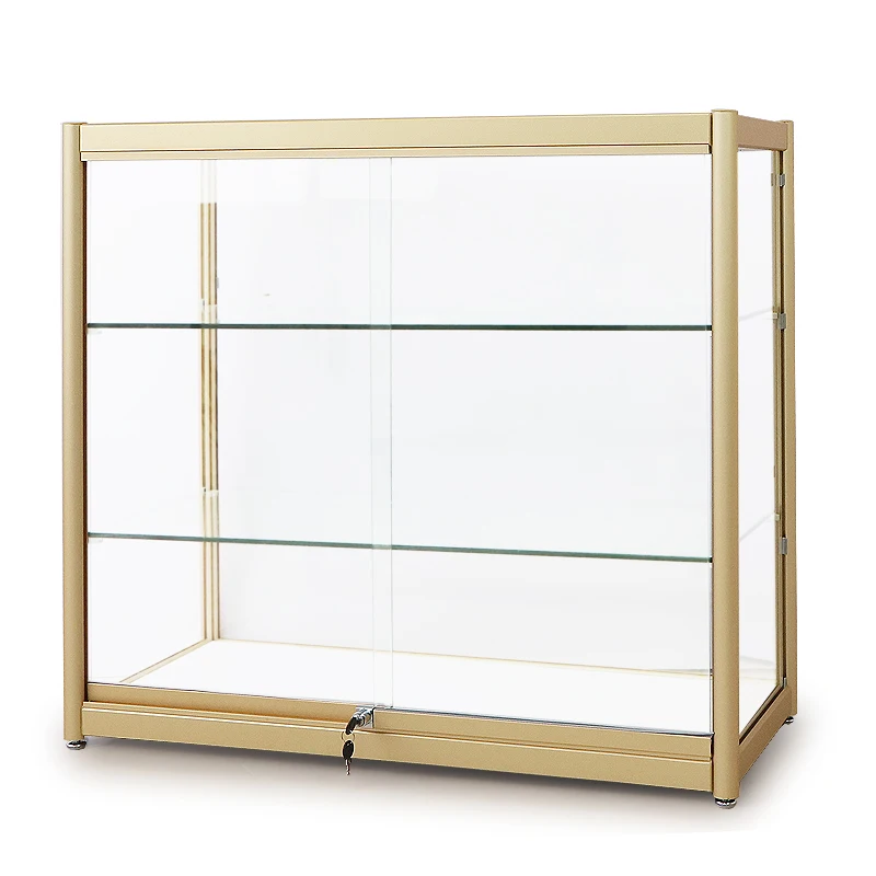 

Custom, Lockable Aluminum Frame Glass Display Cabinet Retail Smoke Shop Display Showcase