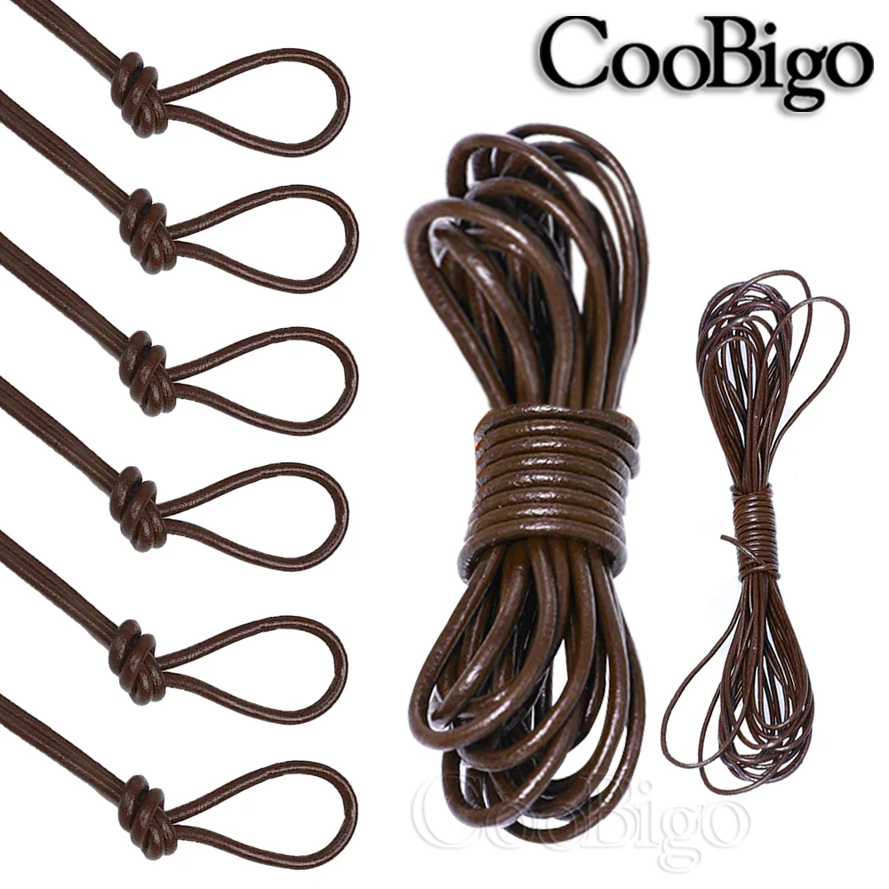 5Meters 1-8mm Cow Leather Cords Cowhide Round String DIY Handcraft Bracelet Findings Necklace Rope Keychain Jewelry Making leather cord