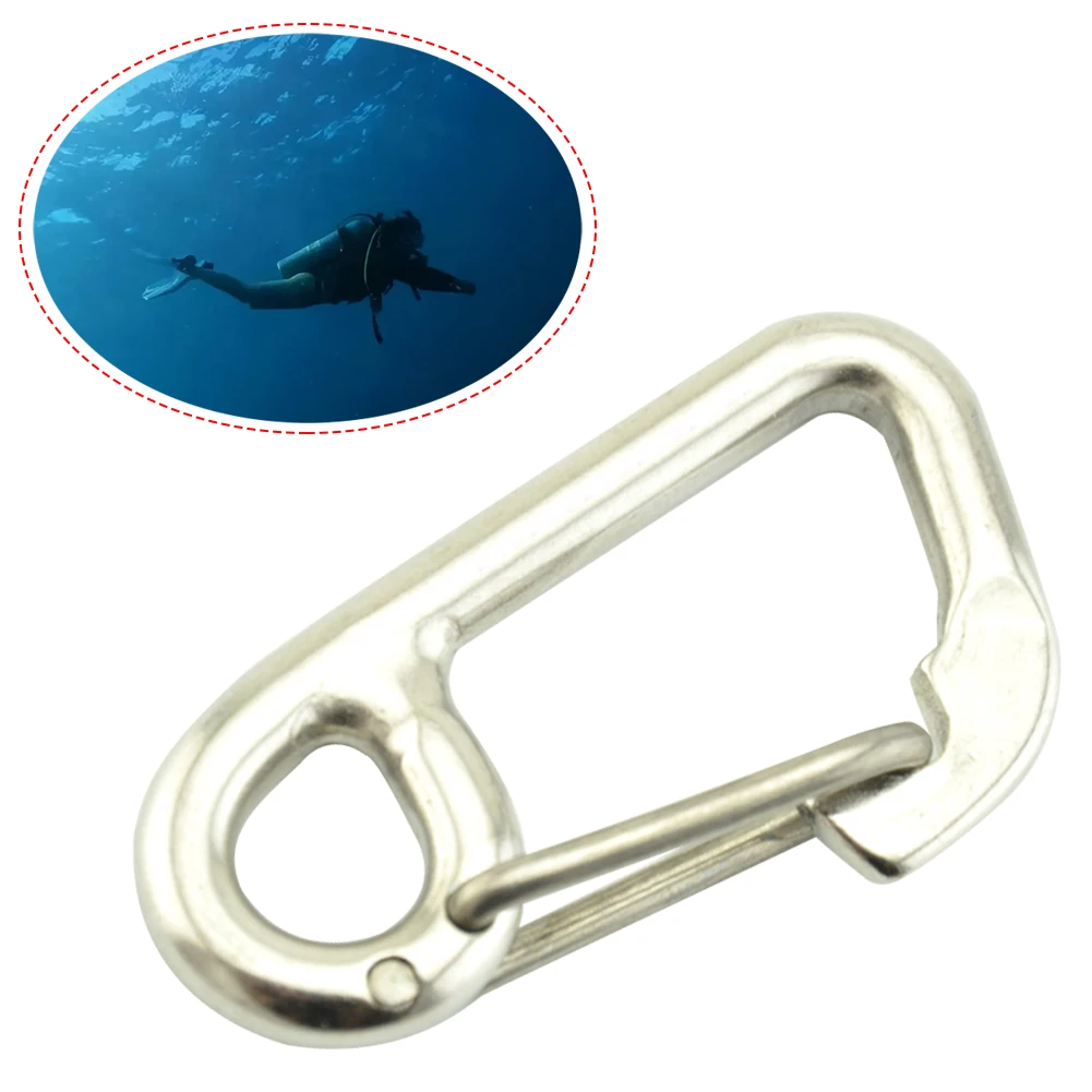 

Scuba Diving 316 Stainless Steel Safety Diving Buckle Camping Carabiner Hook 60MM Kayak Boat Dive Accessories Keychain