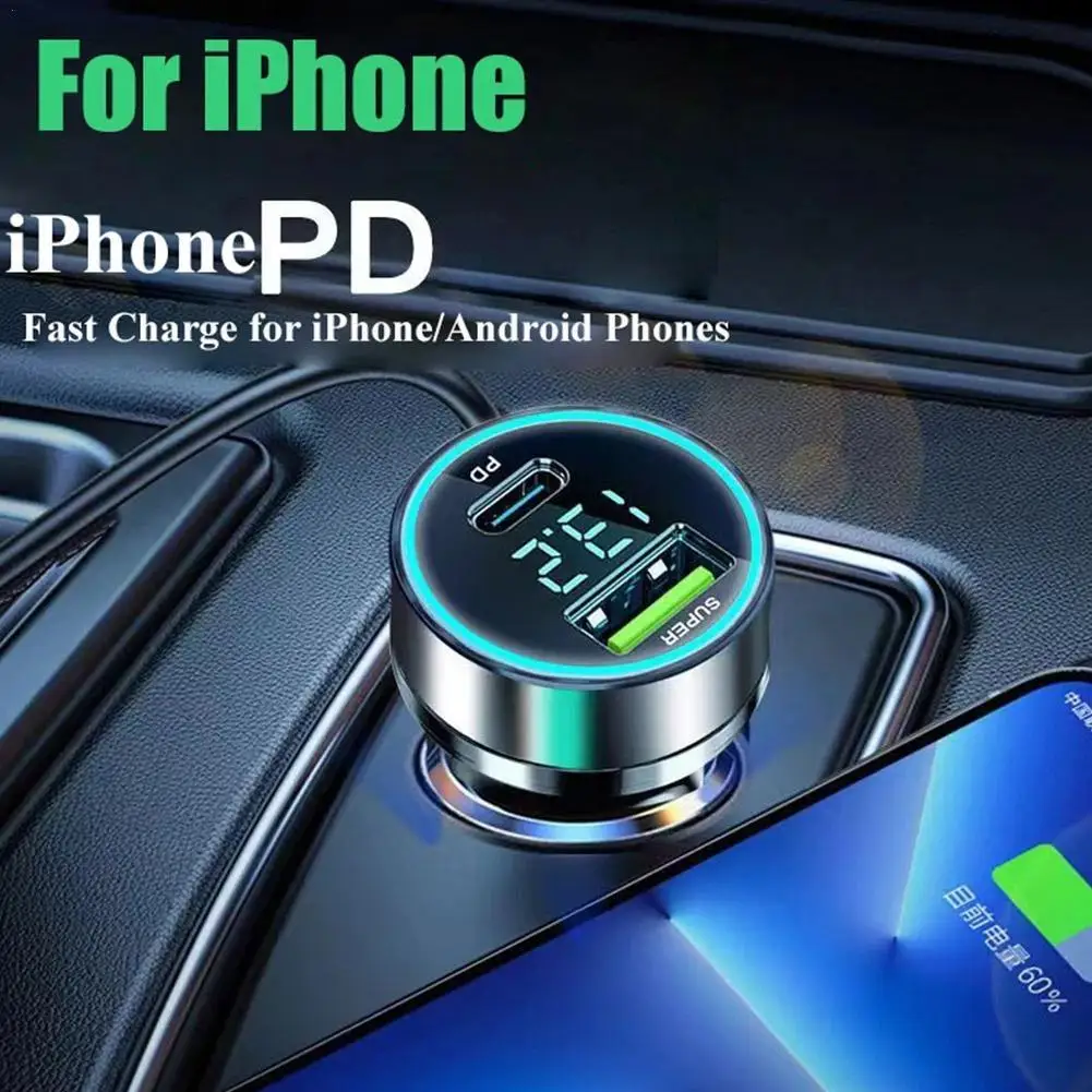 Caricabatteria Da Auto Super Veloce Pd 20W Adattatore Usb Di Tipo C Per Iphone 14 Pro Max 13 12 11, Ipad, Airpods, Oneplus Portatile Potente