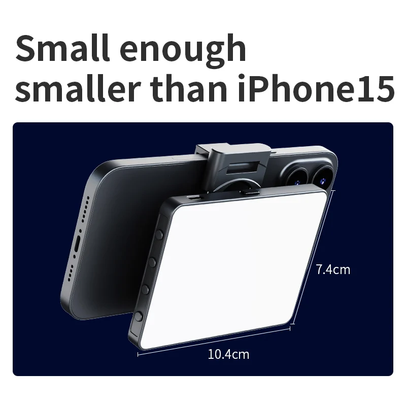 LED Three-color Phone Selfie Fill Light RGB Full-color Photography And Camera Phone Live Broadcast Shooting Vlog Video Light selfie fill light selfie light shooting light fill light photo studio light live stream ring light