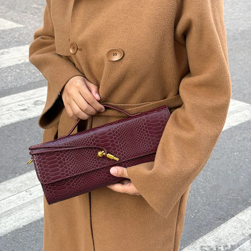 2025 New Arrival Fashionable Crocodile-PatternTop-Handle Bag Fashionable and Unique Bag for Women's Evening Occasions handbags