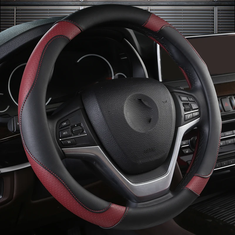 Microfiber Leather Car Steering Wheel Cover 38Cm For Bmw X1 X2 X3 X4 F06 F10 F15 F16 F20 F21 F25 F26 F30 F32 F80 F82 Car Styling
