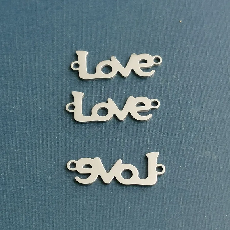 

5 Pieces Love Bracelet Connectors Stainless Steel Component Women Men Diy Jewelry Making Findings