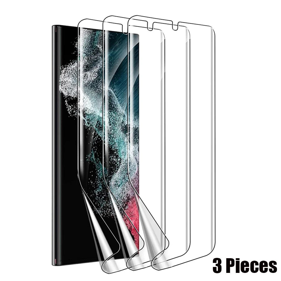 iphone screen protector 3PCS Hydrogel Film For Samsung Galaxy Note 20  S21+ S22 Ultra 5G TPU Screen Protector For Galaxy A52s A72 A51 A71 Film Not Glass mobile tempered glass