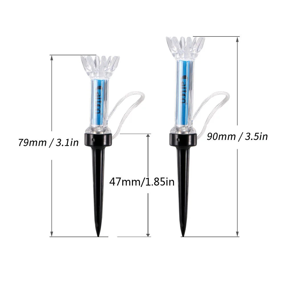 Golf Tees Brand new 5pcs/ bag 90mm 3.11 inch golf ball tees nail plastic ball tee set magnetic tee multicolor