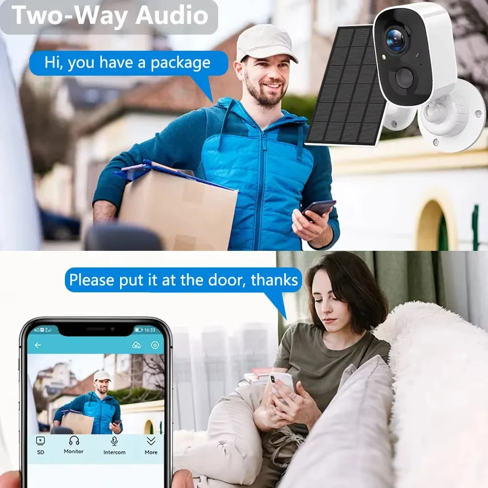 16채널 NVR 5MP 무선 태양광 카메라 시스템 키트 실외 WiFi 태양광 보안 카메라 세트 양방향 통화 PIR 감지 EseeCloud IP Pro