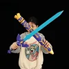The Hyrule Fantasy Weapon Zeldas Master Sword Hylian Shield 80cm PU Samurai Sword Weapon Model Collection Crafts Cosplay Props 3