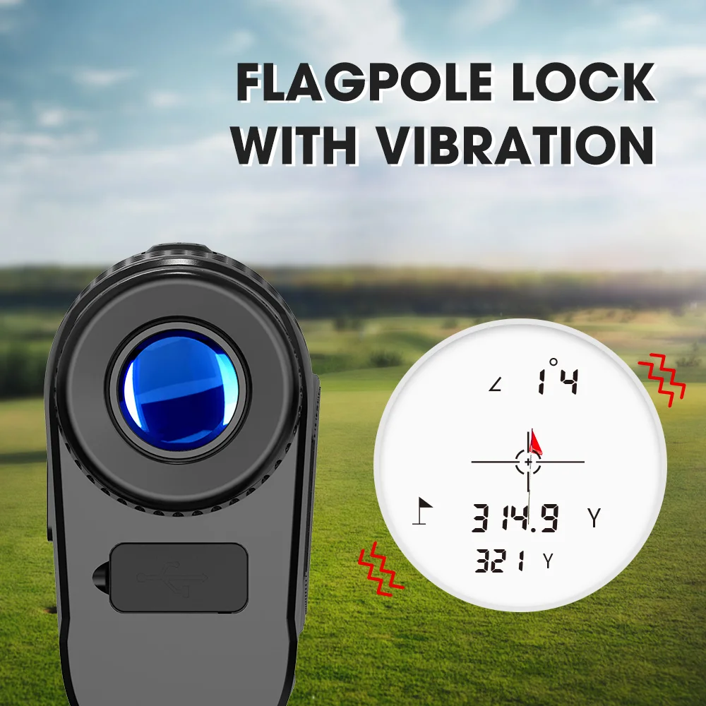 650/1090Yards Laser Range Finder for Golf & Hunting, 6X Magnification Monocular,