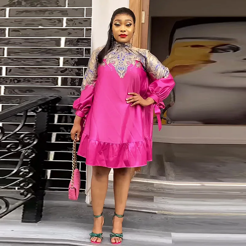 

African Party Loose Dresses for Women 2023 New Dashiki Ankara Ladies Outfits Fashion Print Evening Gowns Turkey African Clothing