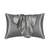 Silk-like Pillowcase White Black Grey Blue Bed Decorative Satin Hair Beauty Pillow Covers Luxury Comfortable Home Bedding Cases 5