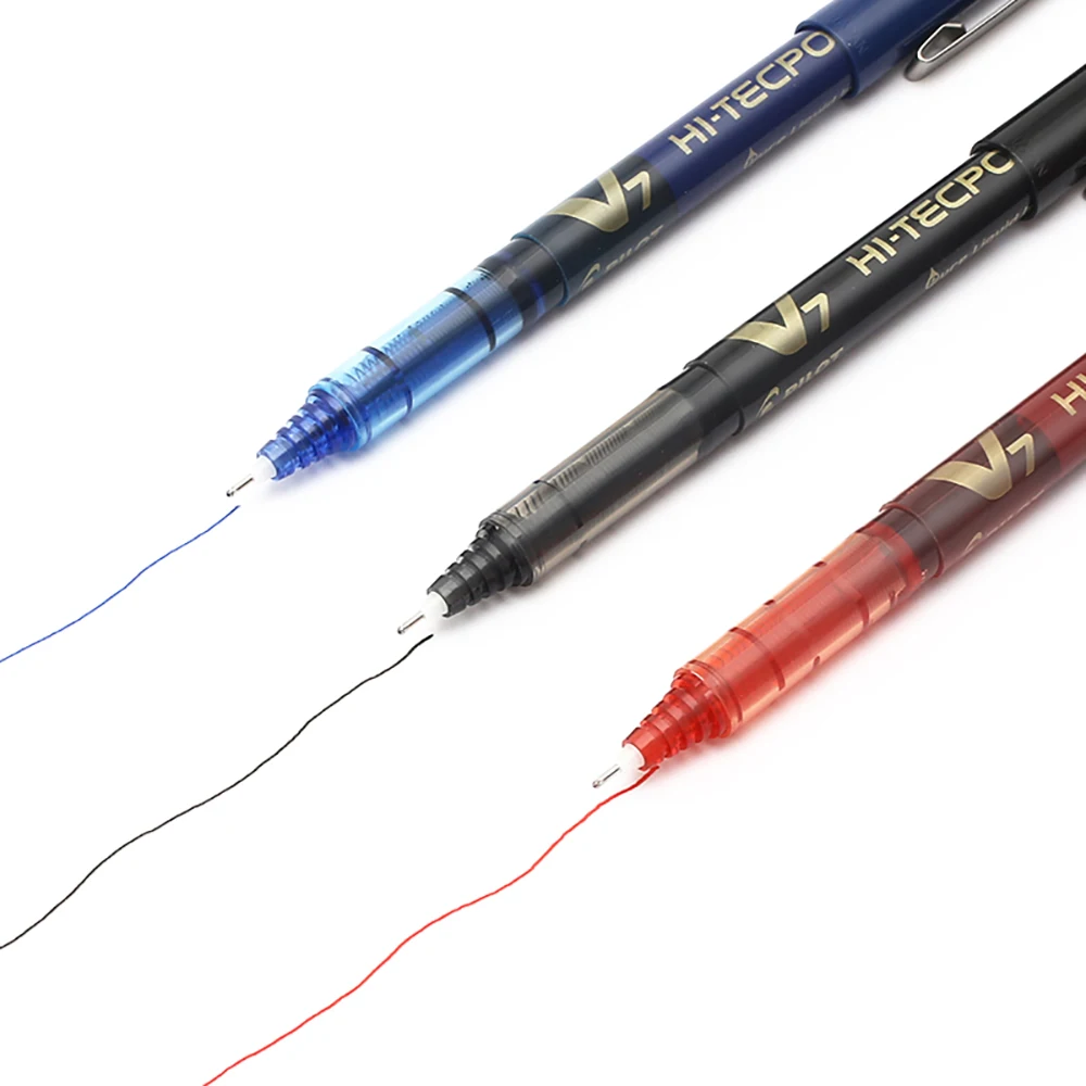6pcs Japan PILOT Gel Pen BX-V7 Straight Liquid Syringe Pen for Student Exams 0.7mm Water Based Signature Stationery Supplies 5