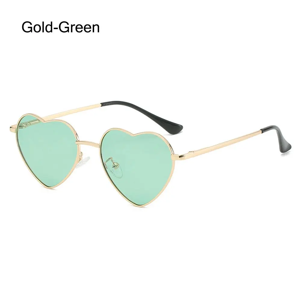 designer sunglasses for women Ladies Fashion Metal Frame Sunglasses Fancy Dress Retro Heart Shaped Gradient Lens Sunglasses UV 400 Outdoor Goggles coach sunglasses Sunglasses