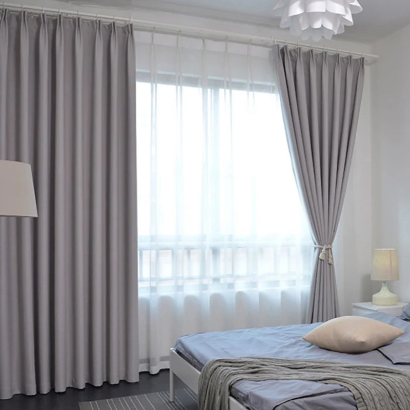 Modern Blackout Curtains Solid Color For Living Room For Window