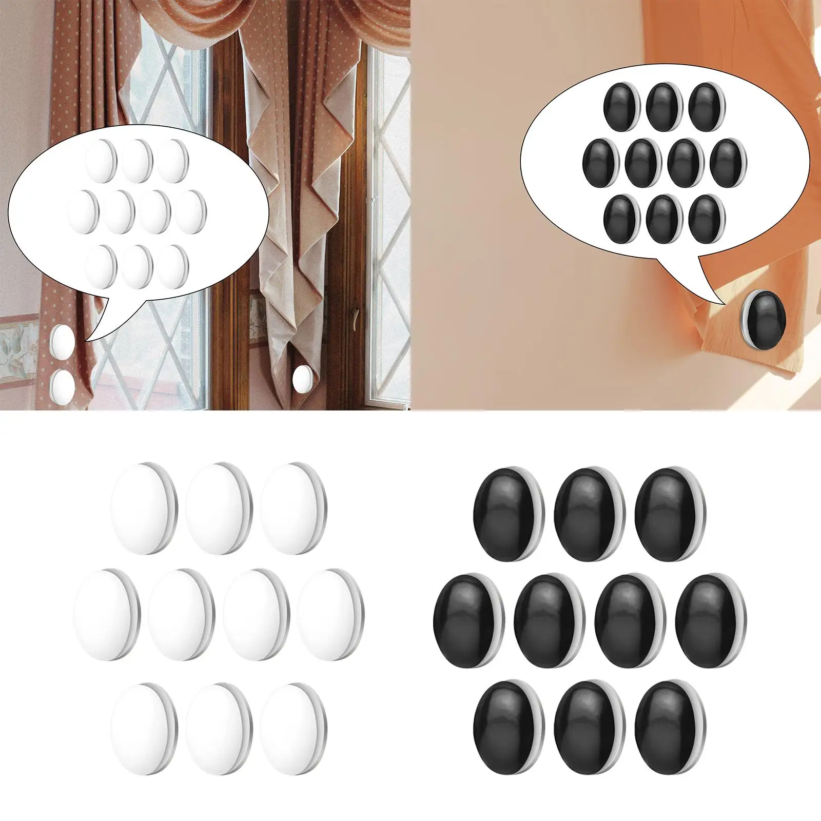 10Pcs Shower Curtain Weights Curtain Pendant Weights Accessories Prevent Shower Curtain from Blowing Outdoor No Noise Heavy 3