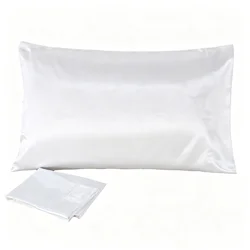 Luxurious Satin Pillowcase - Soft and Easy Care Gift - 40×60cm (WHITE)