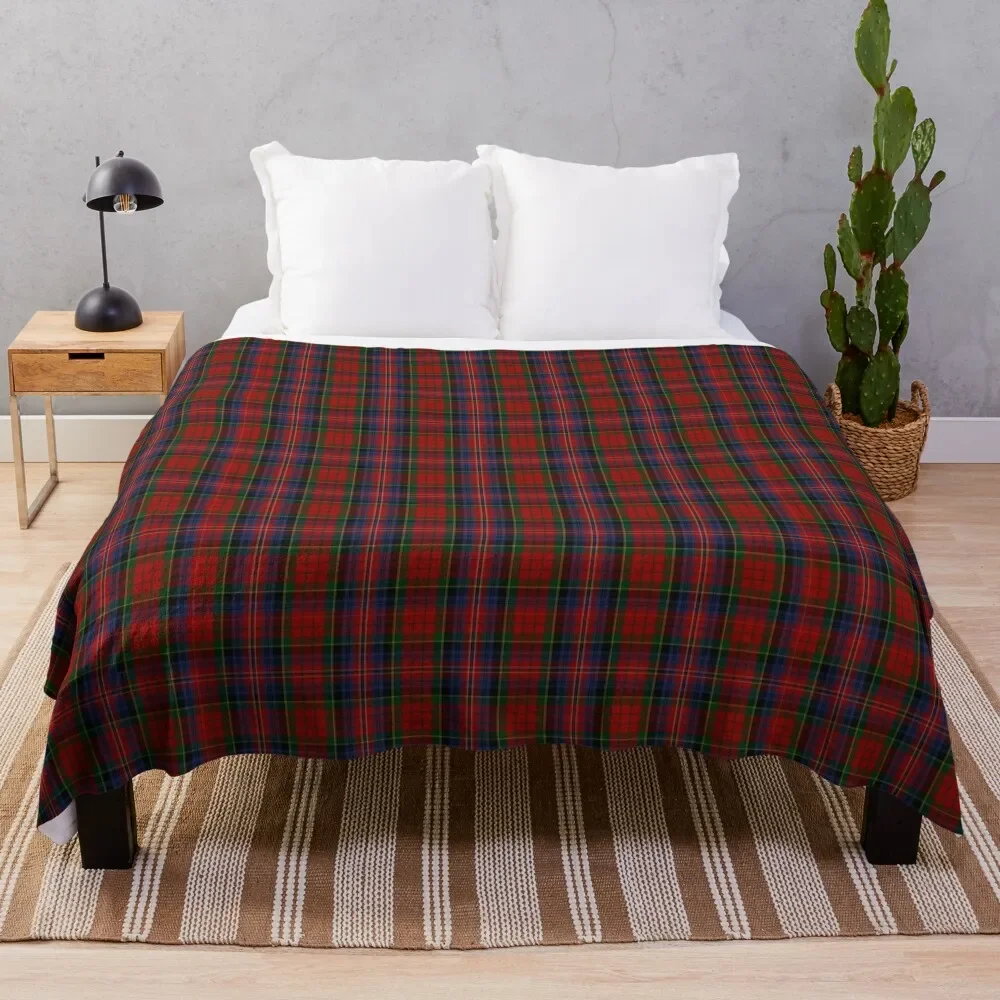 MacPherson Clan Tartan Throw Blanket Soft Beds Sofas Blankets