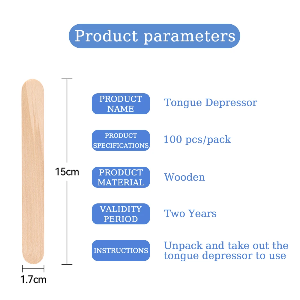 100/50/5pcs Disposable Tattoo Wooden Tongue Depressor Individually Paper Packing for Tattoo Waxing Stick Tattoo Accessories 2