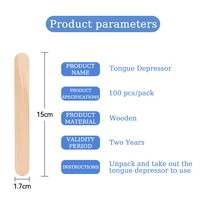 100/50/5pcs Disposable Tattoo Wooden Tongue Depressor Individually Paper Packing for Tattoo Waxing Stick Tattoo Accessories 2