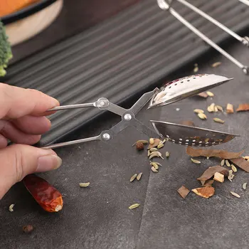 201/304 Stainless Steel Spoon Tea Ball Infuser Filter Squeeze Mesh Strainer Tea Infuser in Mesh Tea Ball Filter with Long Handle