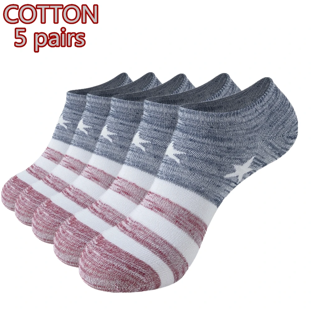 

5 Pairs High Quality Men Ankle Socks Breathable Cotton Sports Socks Mesh Casual Athletic Summer Thin Cut Short Sokken Size 38-48