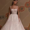 Sheer Tulle Wedding Dresses For Women Backless Prom Gowns New Elegant Mopping Length Princess Ball Vestidos De Novias Customized 3