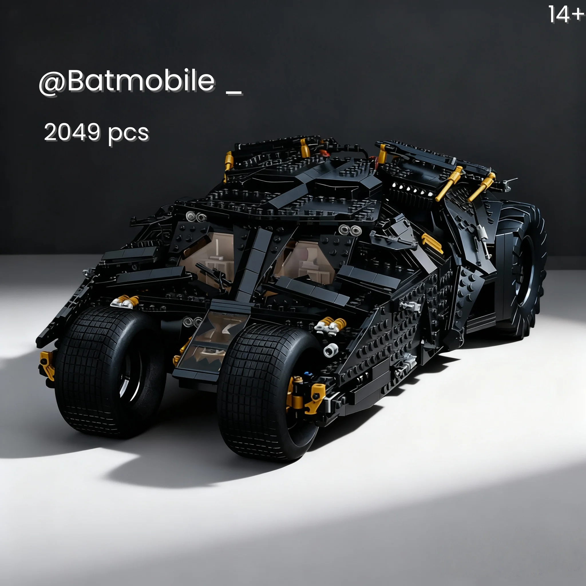 2049피스 다크 나이트 차리엇 배트모빌 수집용 모델 빌딩 블록 기계식 세트 조립 장난감 소년 생일 선물 76240