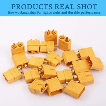 10 คู่ XT60 Connector XT60 ชายหญิง Bullet Connectors ปลั๊กไฟสําหรับ RC LiPo แบตเตอรี่มอเตอร์ 1