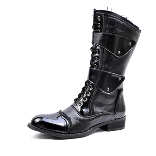 Botas Motociclísticas Masculinas Gothic Punk