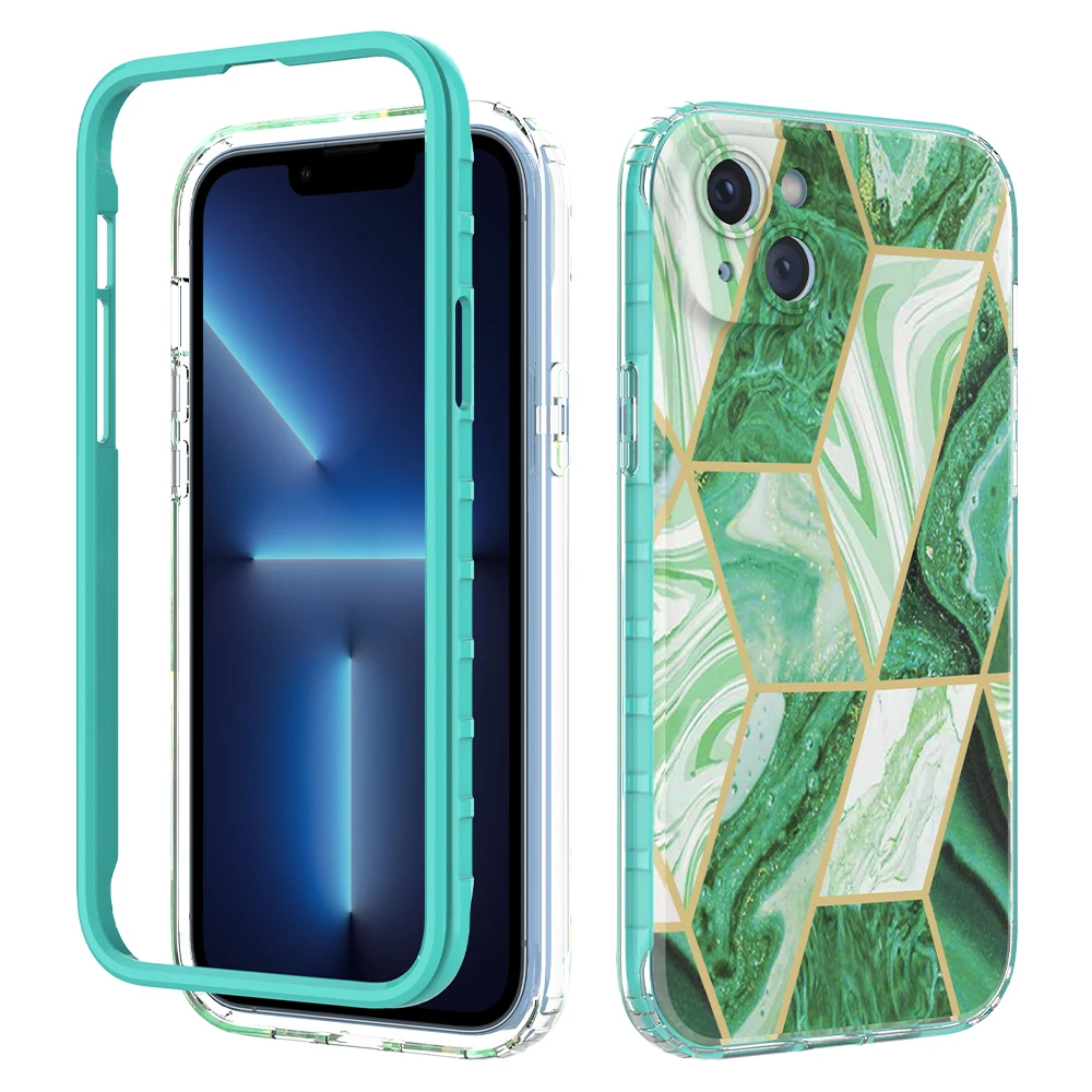 

2022 New Design Women Phone Cover Colorful Marble TPU Mobile Phone Case For Iphone 14 Plus