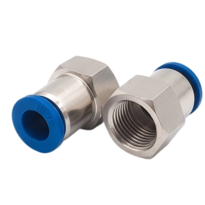 Connecteur rapide pneumatique PCF, filetage interne NPT Standard américain N1/8 N1/4 N3/8 N1/2, tuyau d'air en PU 4 6 8 10 12mm 6-NPT1/4