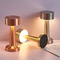 New 3 Color Dimmable LED Retro Bar Desk Table Lamps USB Rechargeable Touch Sensor Night Lights for Restaurant Coffee Shop Decor 2