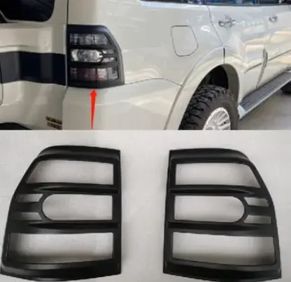 V97 Rear Lights Chrome or Black Frame for Pajero Tail Lamp Cover for Montero Warning Light Protector Shogun 2 Pieces
