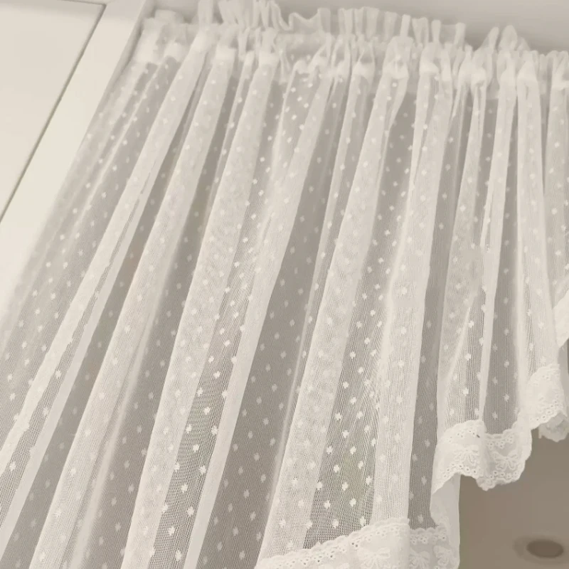 Semi Sheer Curtain Valances Window Topper Sheer Kitchen Tier Swag Privacy Half Window Curtain for Bedroom Living Room Home Decor 4