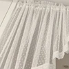 Semi Sheer Curtain Valances Window Topper Sheer Kitchen Tier Swag Privacy Half Window Curtain for Bedroom Living Room Home Decor 4
