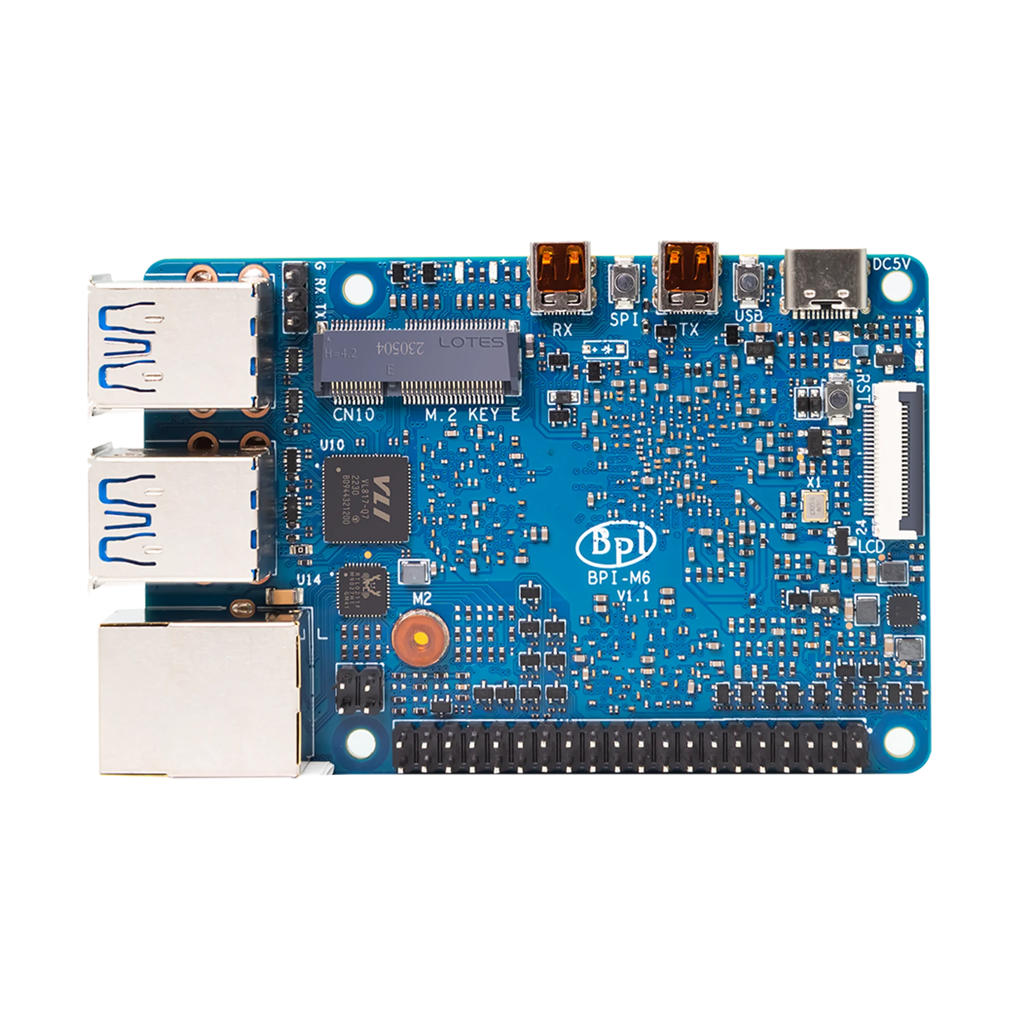 Banana Pi BPI-M6 Synaptics VideoSmart VS680 quad-core Cortex-A73 4GB LPDDR4 16GB eMMC Up to 6 .75Tops Imagination GE9920 GPU