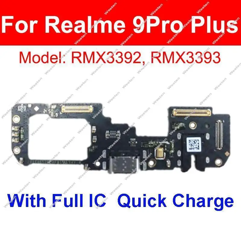 Realme 9 9i 9 Pro Plus 9Pro + 4G 5G USB 충전기 보드 독 커넥터 USB 충전 잭 포트 소형 보드 부품