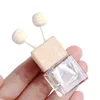 8ml Empty Car Air Freshener Pendant Clip Vent Outlet Diffuser Essential Oil Glass Vial with Wooden Cap Car Fragrance Container 3