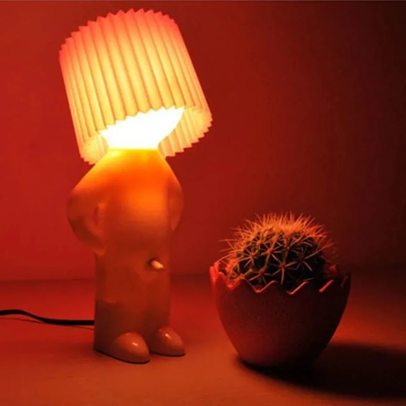 

Naughty Boy Mr.P A Little Shy Man Creative Lamp Small Night Light Desk Lights Home Decoration Nice Gift