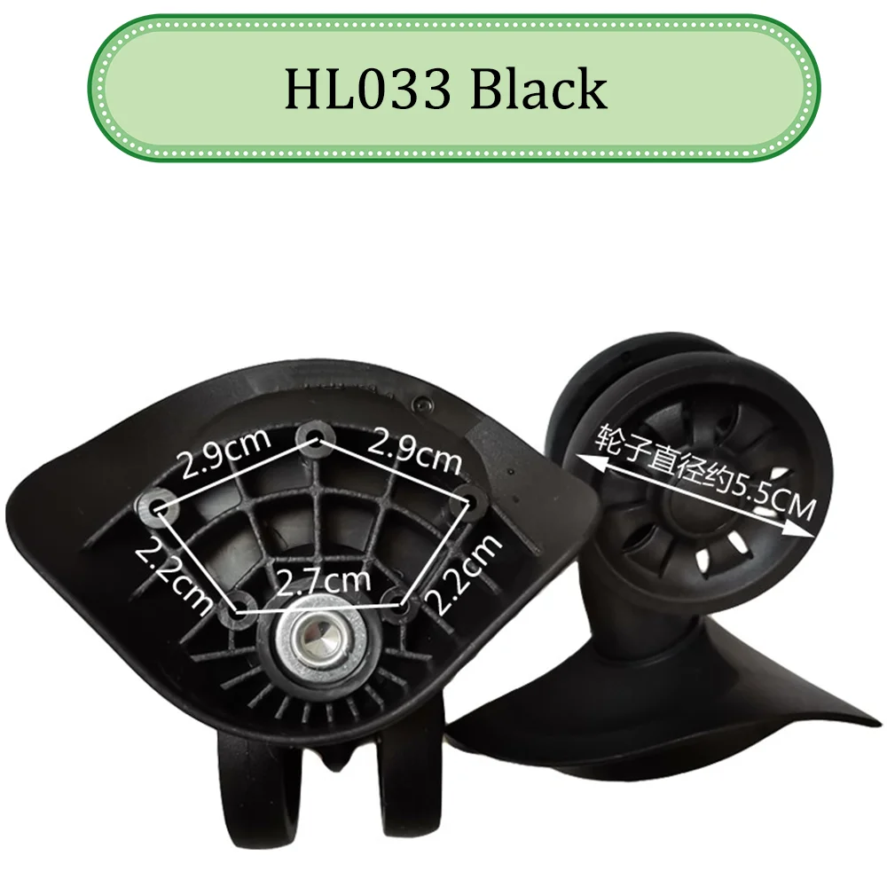 For Hongying L-H Black Universal Wheel Trolley Case Wheel Replacement Luggage Maintenance Pulley Sliding Casters wear-resistant